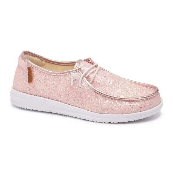 Corkys Shoes - Corkys Light Pink Glitter Kayak Boat Shoes